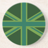 Hintergrund der grünen Aquamarinen Flagge der Unio Untersetzer (Vorne)