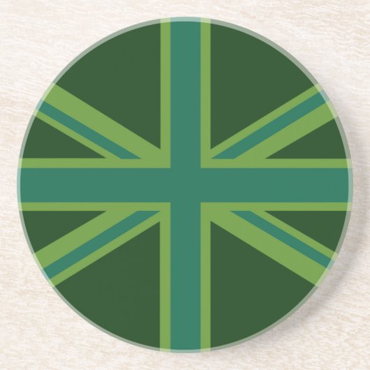 Hintergrund der grünen Aquamarinen Flagge der Unio Untersetzer (Vorne)