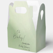 Hintergrund der grünen Wasserfarbe für Babydusche Geschenkschachtel (Offen)