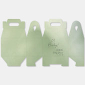 Hintergrund der grünen Wasserfarbe für Babydusche Geschenkschachtel (Ungeklappt)