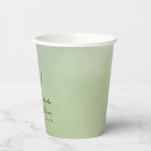 Hintergrund der grünen Wasserfarbe für Babydusche Pappbecher (Links)