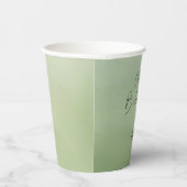 Hintergrund der grünen Wasserfarbe für Babydusche Pappbecher (Rechts)