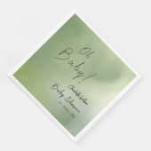 Hintergrund der grünen Wasserfarbe für Babydusche Serviette (Ecke)