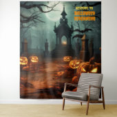 Hintergrund der Halloween-Friedhofszene Wandteppich (Beispiel)