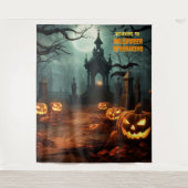 Hintergrund der Halloween-Friedhofszene Wandteppich (Vorderseite)