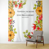 Hintergrund der hellen, floralen Wasserfarbenwand Wandteppich (Beispiel)