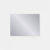 Hintergrund der hellen Stahldiamantplatte Post-it Klebezettel (Vorderseite)