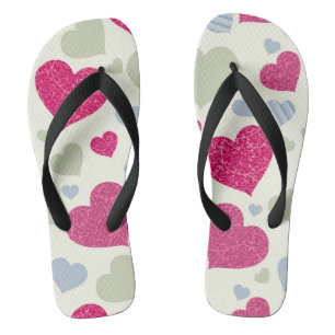 Hintergrund der Herzen Badesandalen