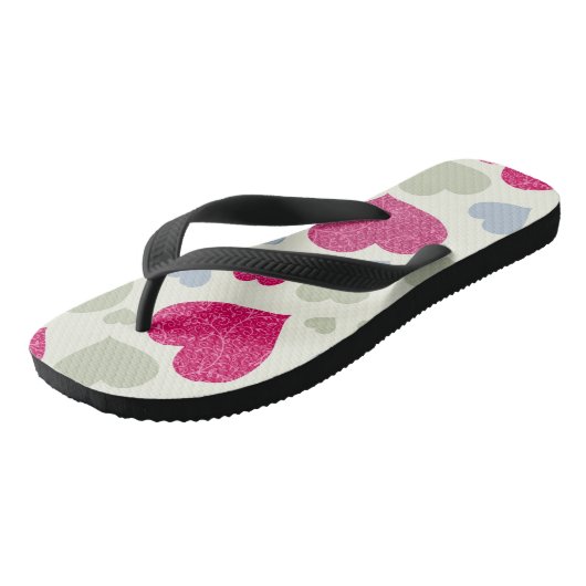 Hintergrund der Herzen Badesandalen (Schrägansicht)