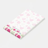 Hintergrund der Herzen Post-it Klebezettel (angewinkelt)