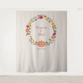 Hintergrund der Hochzeit im Herbst und des Fotos Wandteppich (Vorderseite)