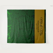 Hintergrund der Hochzeit von Hunter Green Black Go Wandteppich (Vorderseite (Horizontal))