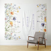 Hintergrund der Hochzeit von Wildblumen Wandteppich (Beispiel (Horizontal))