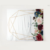 Hintergrund der Hochzeitsdekoration von Navy Burgu Wandteppich (Vorderseite (Horizontal))