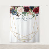 Hintergrund der Hochzeitsdekoration von Navy Burgu Wandteppich (Vorderseite)