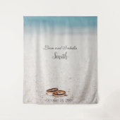 Hintergrund der Hochzeitsdusche Wandteppich (Vorderseite)