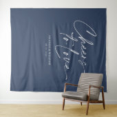 Hintergrund der Hochzeitsfeier "Angler zur Liebe" Wandteppich (Beispiel (Horizontal))