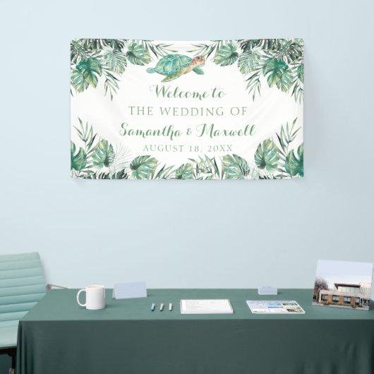 Hintergrund der Hochzeitsfeier der tropischen Meer Banner (Messeveranstaltung)