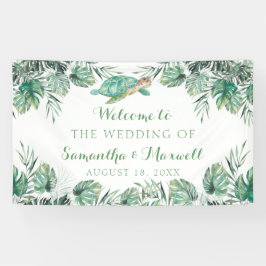 Hintergrund der Hochzeitsfeier der tropischen Meer Banner