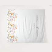 Hintergrund der Hochzeitsfeier für Wasserfarben-Wi Wandteppich (Vorderseite (Horizontal))