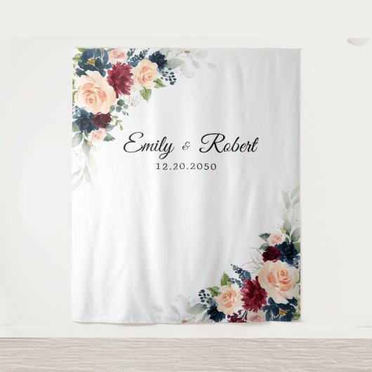 Hintergrund der Hochzeitsfeier in Burgund und der  Wandteppich (Vorderseite)