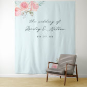 Hintergrund der Hochzeitsfotografie im blauen Fran Wandteppich (Beispiel)