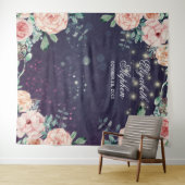 Hintergrund der Hochzeitskabine Lila Sparkle Wandteppich (Beispiel (Horizontal))