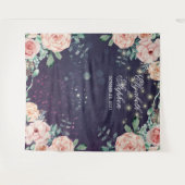 Hintergrund der Hochzeitskabine Lila Sparkle Wandteppich (Vorderseite (Horizontal))