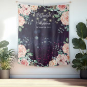 Hintergrund der Hochzeitskabine Lila Sparkle Wandteppich