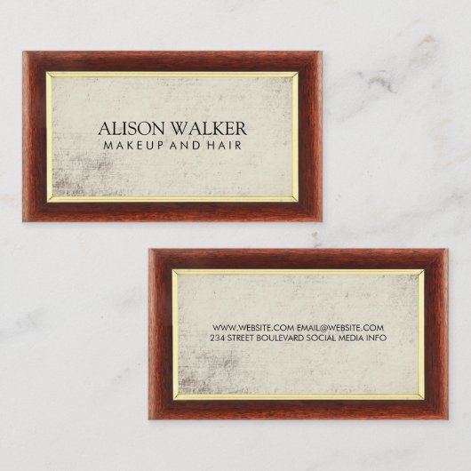 Hintergrund der hölzernen Grundierung Visitenkarte (Vorne/Hinten)