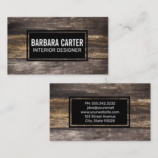 Hintergrund der Holzplatten Visitenkarte (Vorne/Hinten)