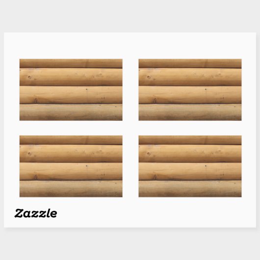 Hintergrund der Imitate Blockhüttenseite Rechteckiger Aufkleber (Blatt)