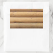 Hintergrund der Imitate Blockhüttenseite Rechteckiger Aufkleber (Tasche)