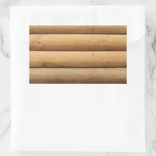 Hintergrund der Imitate Blockhüttenseite Rechteckiger Aufkleber (Tasche)