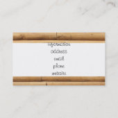 Hintergrund der Imitate Blockhüttenseite Visitenkarte (Rückseite)