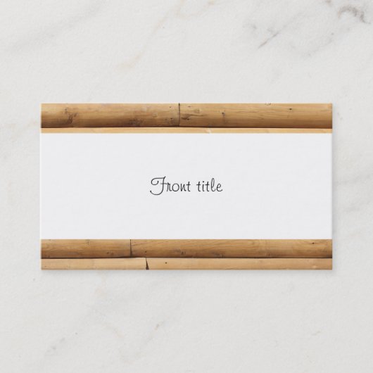 Hintergrund der Imitate Blockhüttenseite Visitenkarte (Vorderseite)