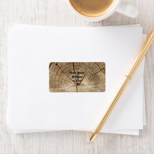 Hintergrund der Imitate Tree Rings Adressaufkleber (Insitu)