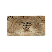 Hintergrund der Imitate Tree Rings Adressaufkleber (Vorne)