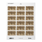 Hintergrund der Imitate Tree Rings Adressaufkleber (Vorne)