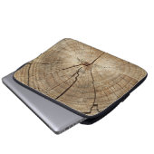 Hintergrund der Imitate Tree Rings Laptopschutzhülle (Vorne Knopf)