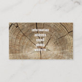 Hintergrund der Imitate Tree Rings Visitenkarte (Rückseite)