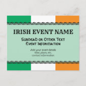 Hintergrund der irischen oder irischen Themenveran Postkarte (Vorderseite)