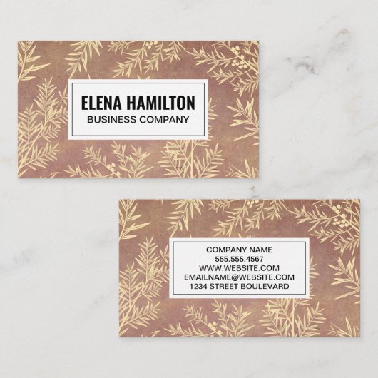 Hintergrund der Juniper Branchen Textur Visitenkarte (Vorne/Hinten)