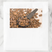Hintergrund der Kaffeebohnen Rechteckiger Aufkleber (Tasche)