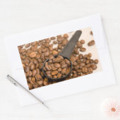 Hintergrund der Kaffeebohnen Rechteckiger Aufkleber (Umschlag)