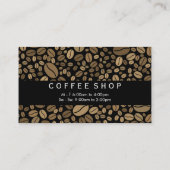 Hintergrund der Kaffeebohnen Visitenkarte (Rückseite)