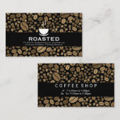 Hintergrund der Kaffeebohnen Visitenkarte (Vorne/Hinten)