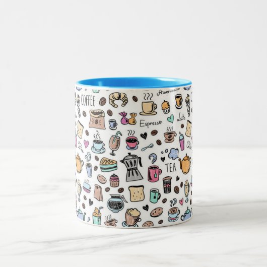 Hintergrund der Kaffeedose Zweifarbige Tasse (Mittel)