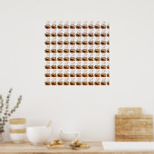 Hintergrund der Kaffeekuppen Poster (Küche)