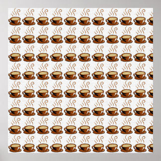 Hintergrund der Kaffeekuppen Poster